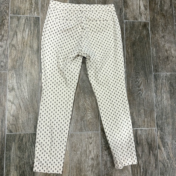 GAP Women’s Ivory Black Skinny Ankle Work Pants Sz 6 Classic Preppy Stretch - Picture 3 of 9